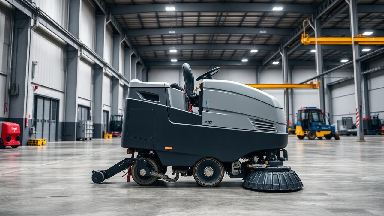 Operatori specializzati di Gravel Service che effettuano la pulizia industriale di un capannone a Milano con macchinari professionali.