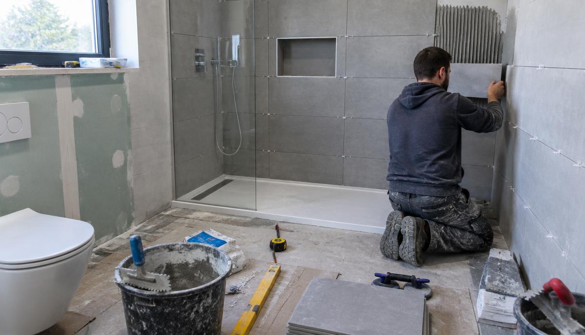 Interno di un bagno moderno e ristrutturato a Milano